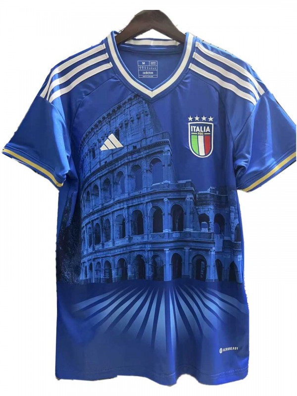 Italy maglia da città in edizione speciale uniforme da calcio maglia sportiva da uomo blu da calcio top 2024